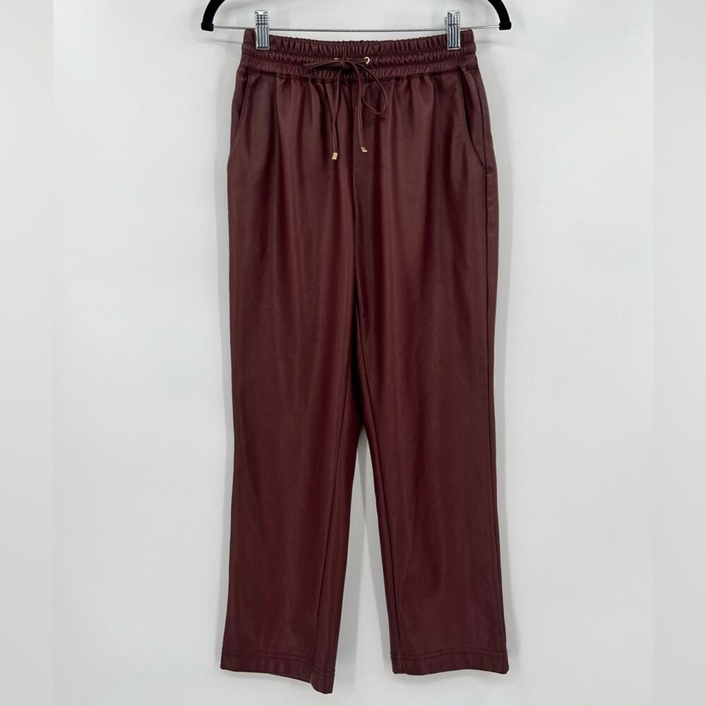 Marc New York Andrew Marc Faux Leather Pant Drawstring Full Control Waistband XS